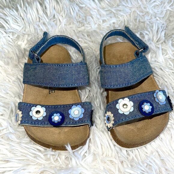 The Children’s Place Baby Girl’s Open Toe Ankle Strap Embellished Sandals 6/12M - Picture 2 of 11